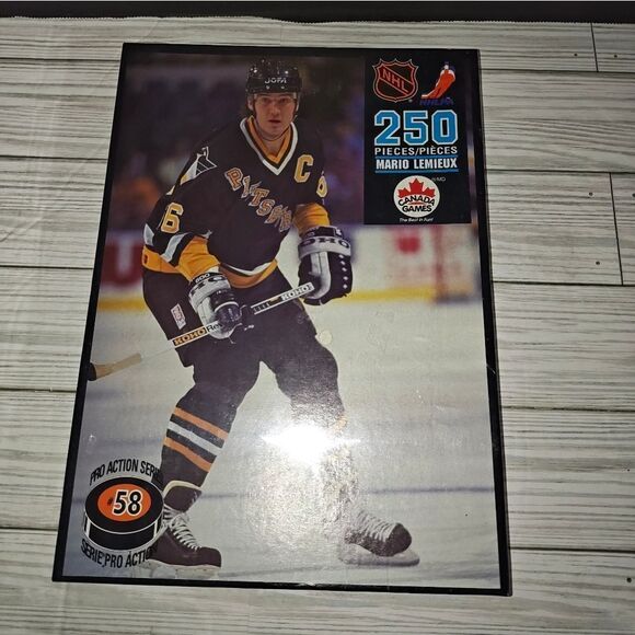 Vintage 1993 NHL Mario Lemieux Pittsburgh Penguins 250 Piece Puzzle #30900-9 New - Picture 2 of 6
